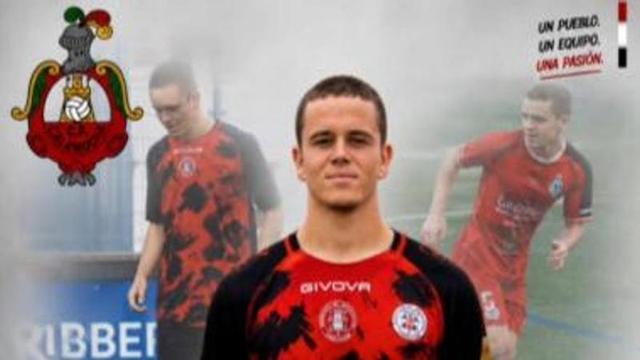 Publicación en redes sociales del CF Calamocha sobre el fichaje de Tayler Carrington