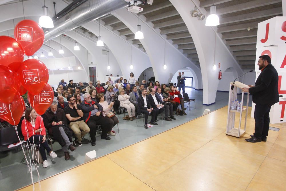 Miquel Iceta dona suport al candidat del PSC de Salt, Joan Martin