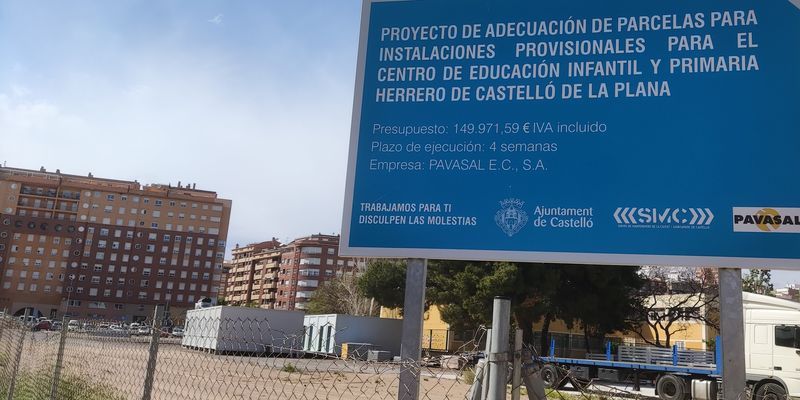 Así avanza la construcción del 'provisional' colegio Herrero de Castelló
