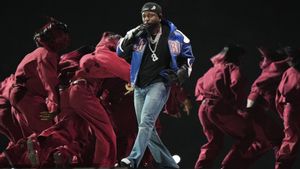  Kendrick Lamar en el descanso de la Superbowl. 