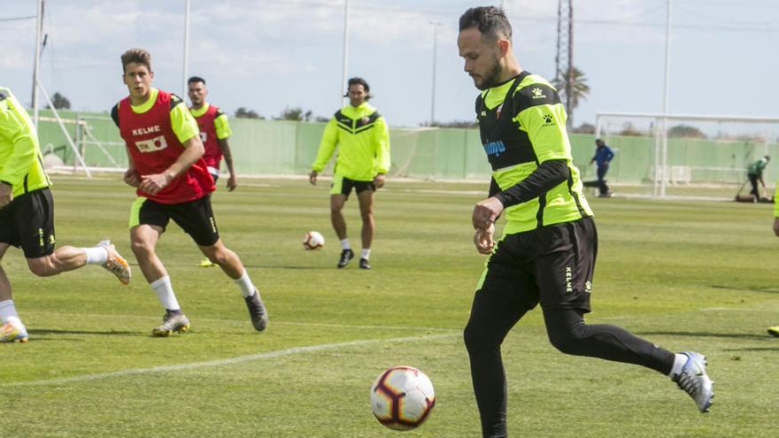 Iván Sánchez, durante un entrenamiento