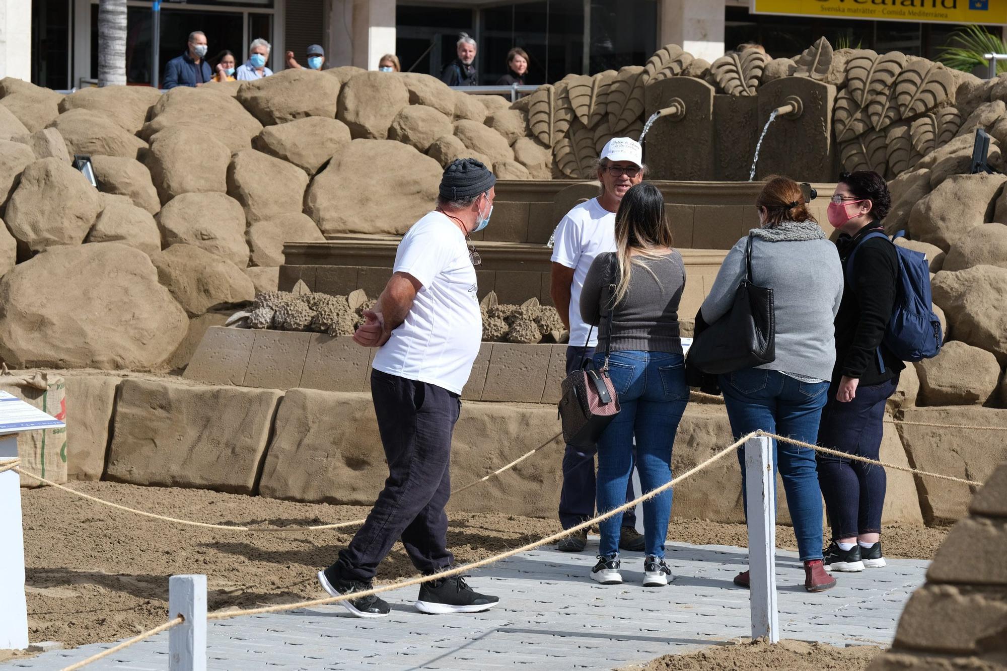 Inauguración del belén de arena en la playa de Las Canteras (3/12/2021)