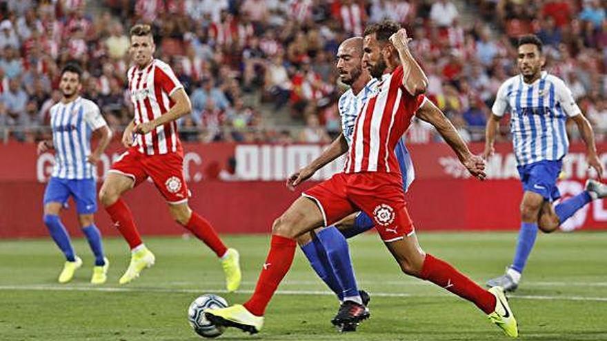 Stuani va fer així l&#039;1-0 contra el Màlaga.