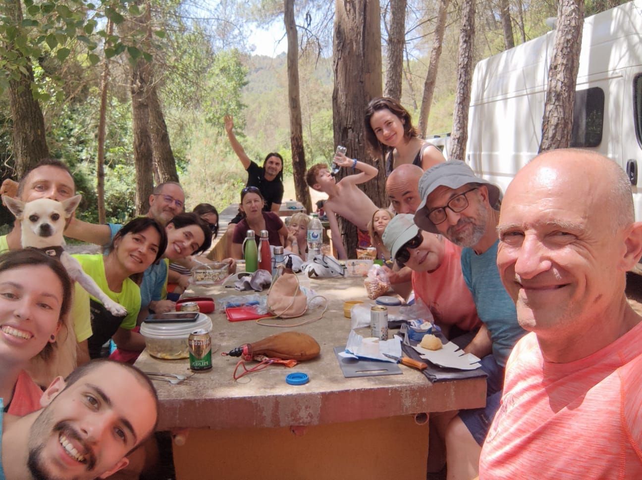 En Ayódar, tras una jornada de escalada.