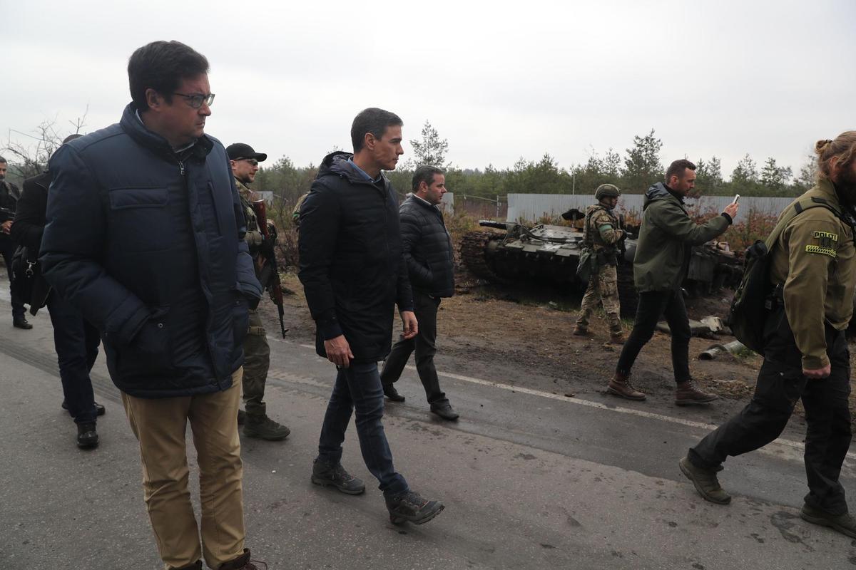 La visita del presidente del Gobierno de España, Pedro Sánchez, a Ucrania durante la guerra.