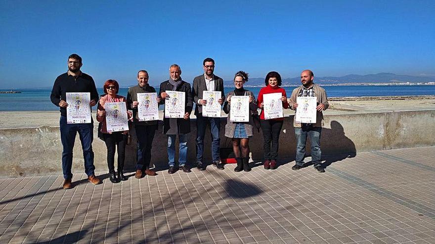 Los alcaldes de Palma y Llucmajor y organizadores del carnaval.