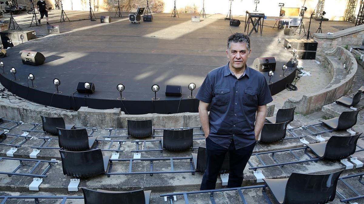 Cesc Casadesús,  en el Teatre Grec.