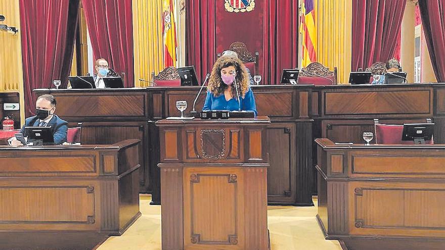 Pilar Costa durante su comparecencia ayer en el Parlament.