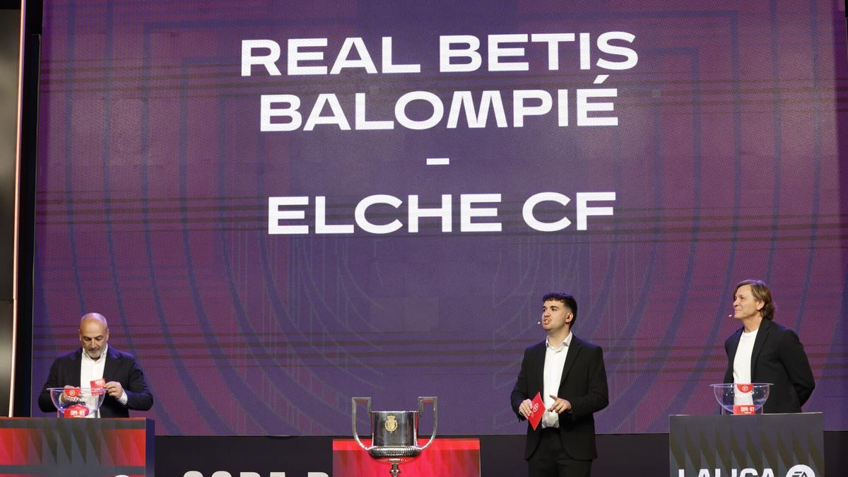 Sorteo de los octavos de final de la Copa del Rey este miércoles en Las Rozas (Madrid).