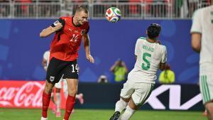 Sasa Kalajdzic, de Austria, marca el 3-3 durante el partido de la fase de grupos de la Copa Mundial de la FIFA 2026 entre Argelia y Austria en Kansas City (EE.UU.). EFE/AMY KONTRAS