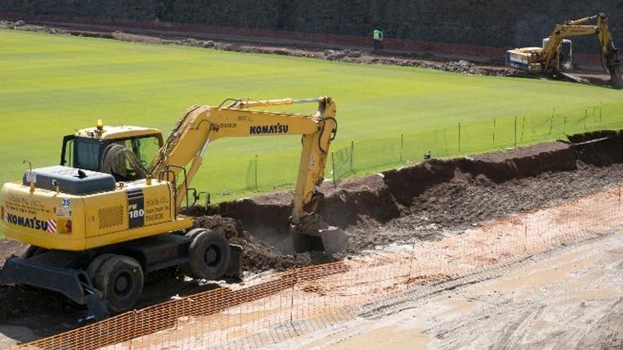 Imagen del inicio de las obras del campo 2 en Barranco Seco.