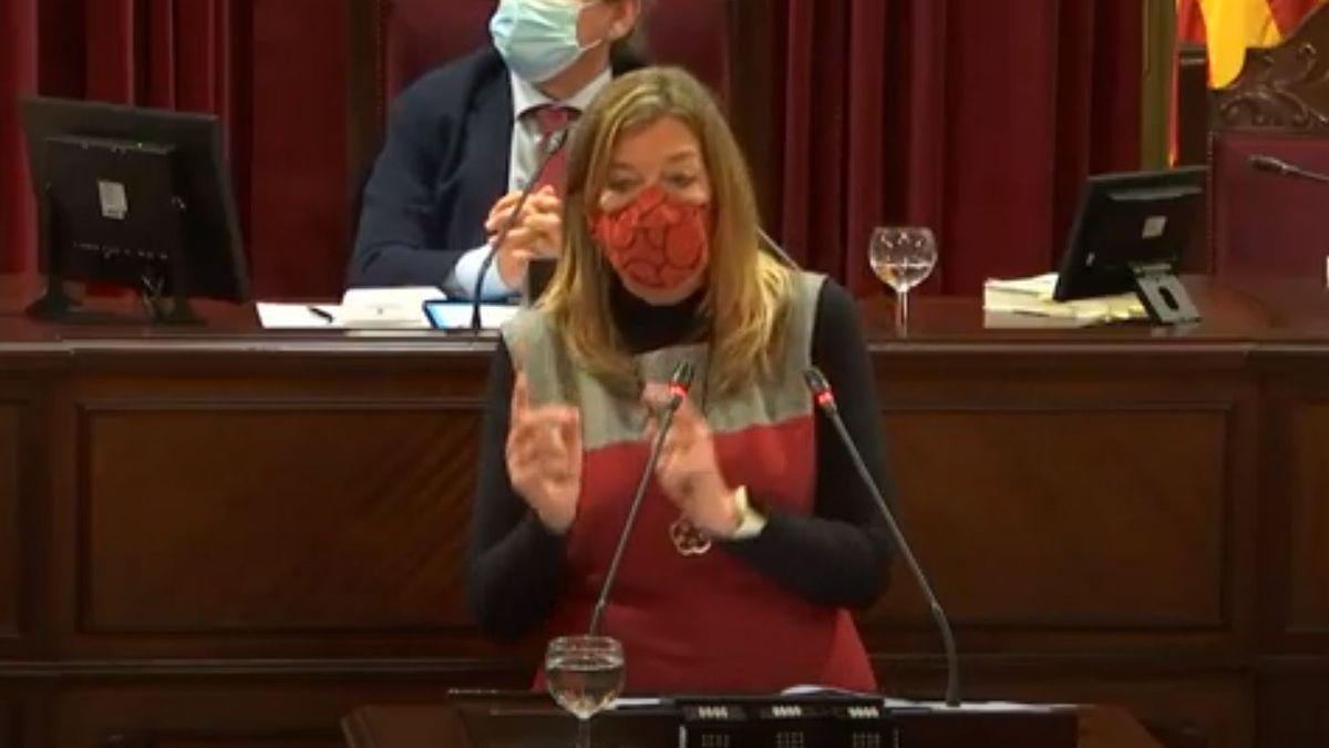 La consellera de Salud, Patricia Gómez, hoy en el Parlament.