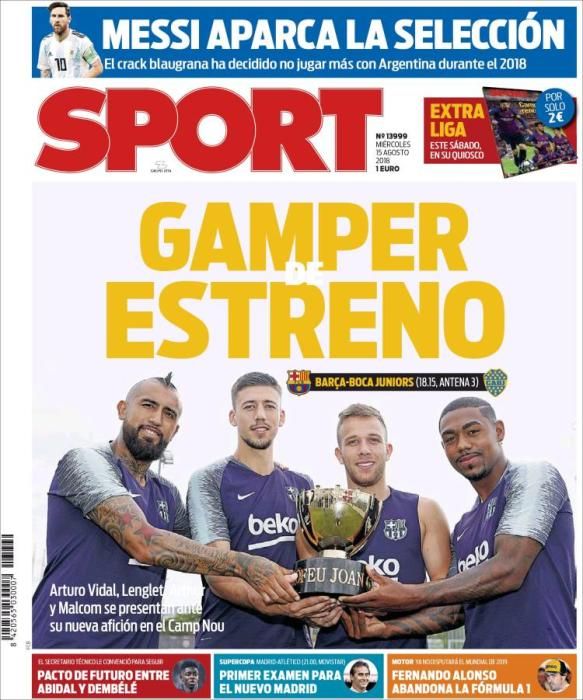 Portadas de los diarios deportivos