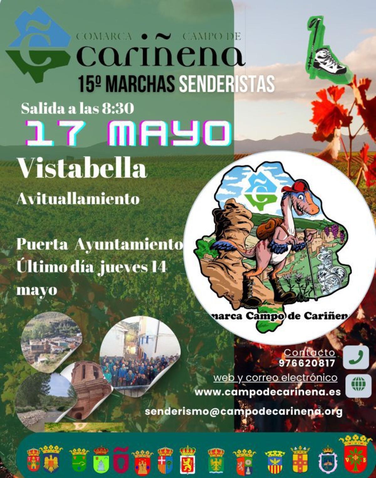 Vecinos de Aguilón preparados para realizar la marcha senderista. | SERVICIO ESPECIAL
