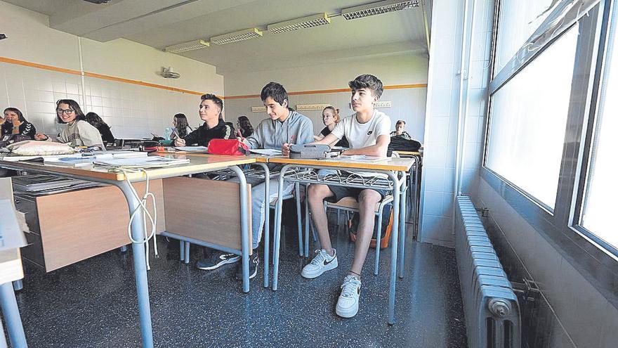 Imagen de un aula del IES Politècnic de Castelló con la calefacción