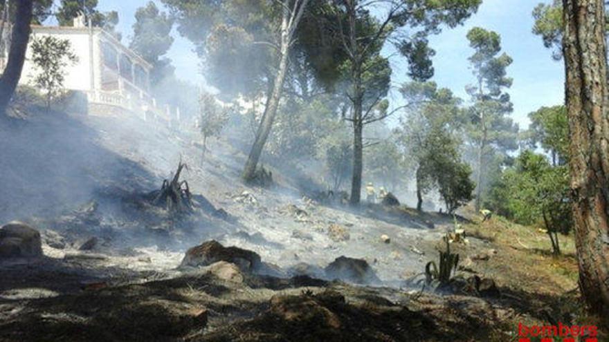 La zona on s&#039;ha produït l&#039;incendi de Pals.