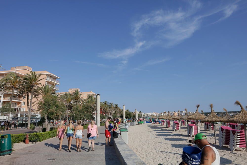 Pelea multitudinaria en s'Arenal entre dos grupos de turistas alemanes