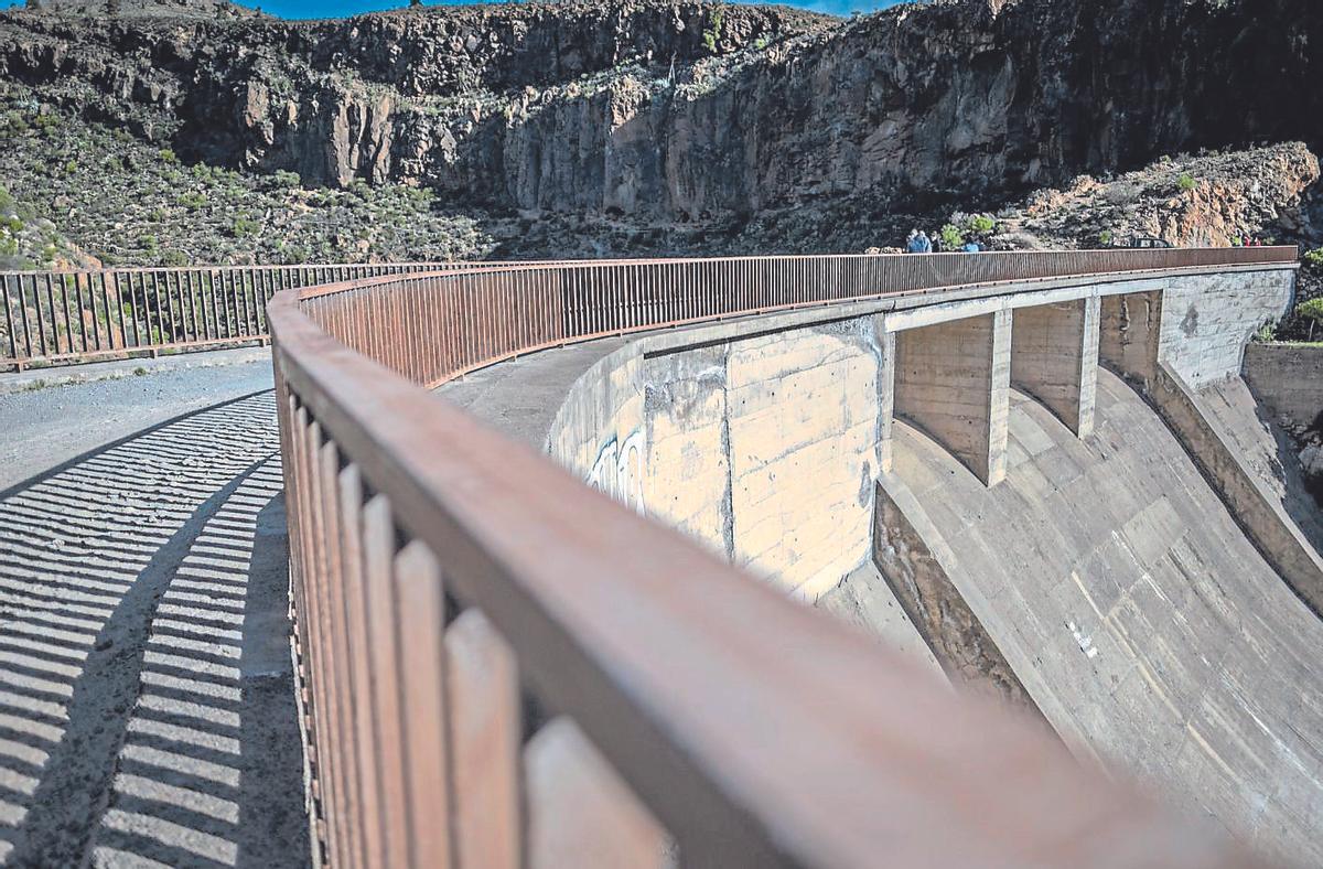 Presa de El Río, en Arico.