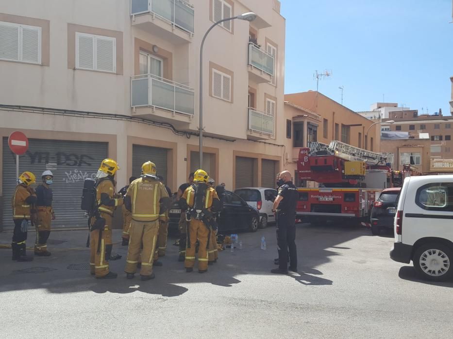 Alarma por un incendio en un ático en Palma