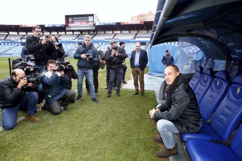 Presentación del nuevo técnico del Real Zaragoza, Víctor Fernández