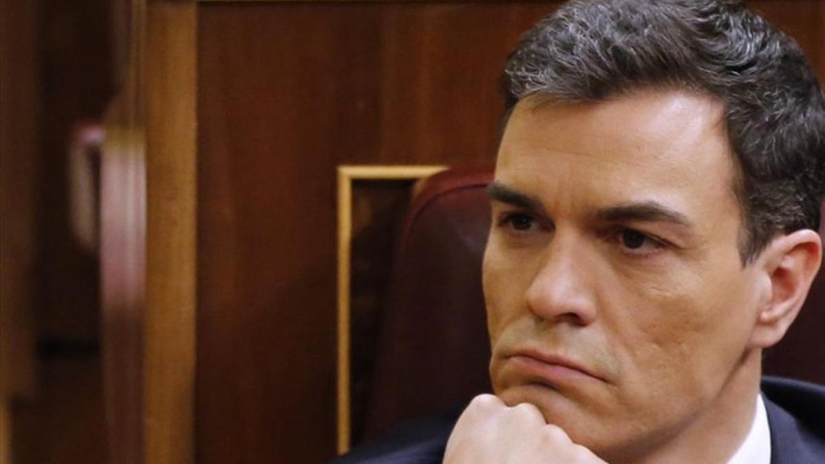 Sánchez, el pasado viernes en el Congreso, durante su fallida investidura.