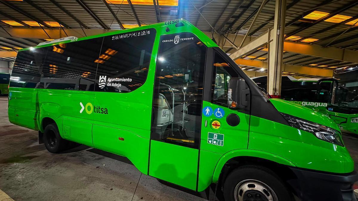 Guagua que prestará el servicio en la medianía de Adeje