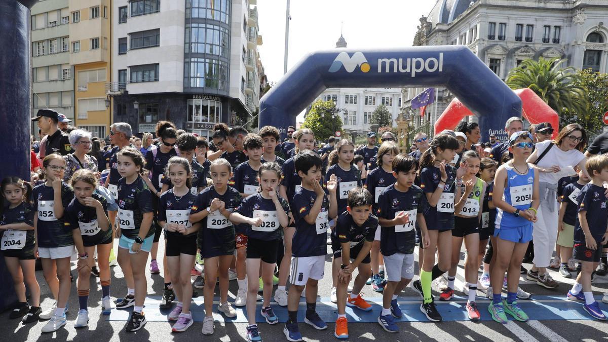 La salida de la prueba infantil.