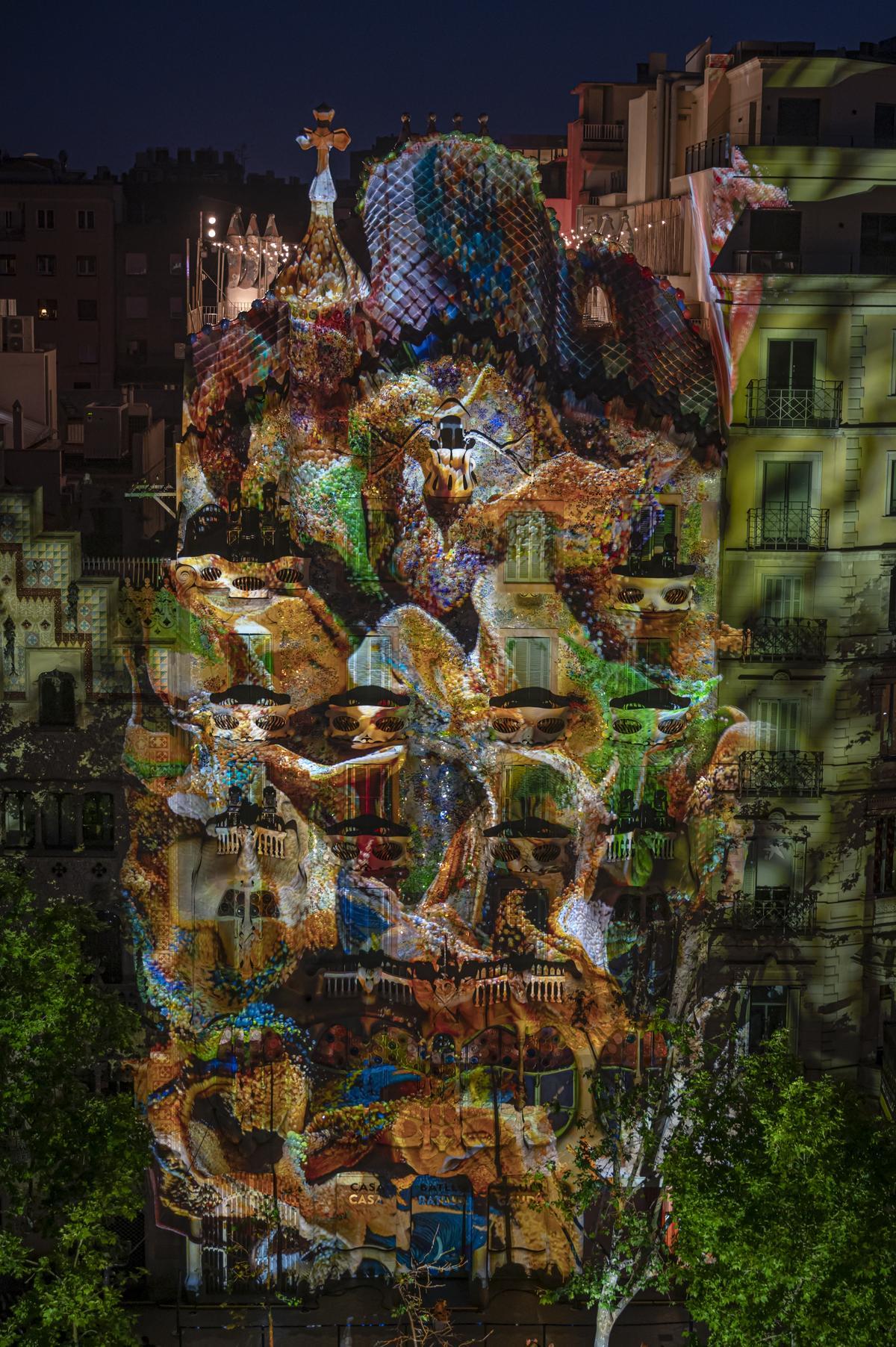 El espectacular ‘mapping’ sobre la Casa Batlló