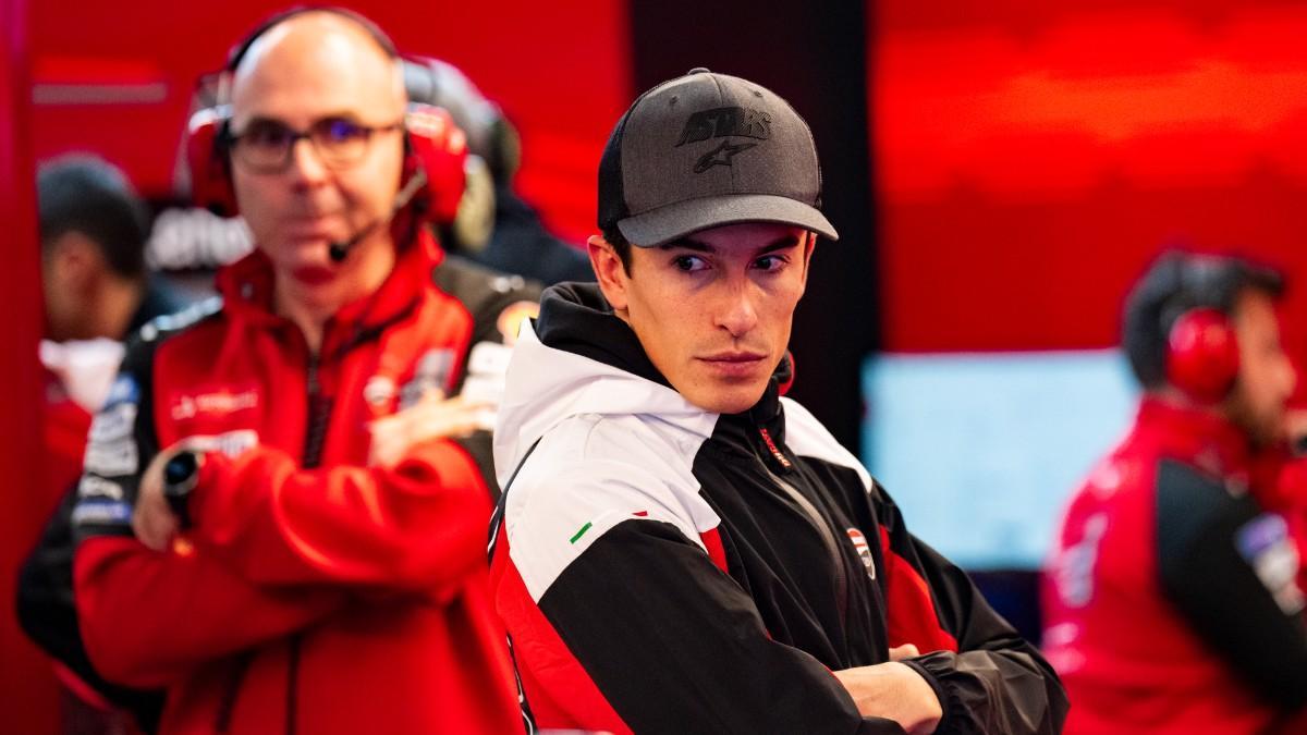 Marc Márquez, durante los primeros tests con Ducati