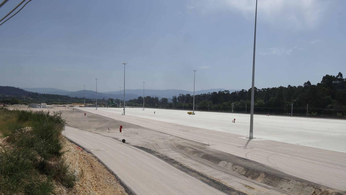 Una vista del apartadero ferroviario de la Plisan, ya finalizado.