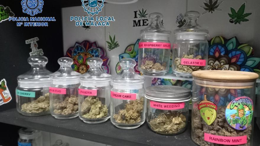 Desmantelado un club de cannabis de Málaga que funcionaba como punto de venta de droga