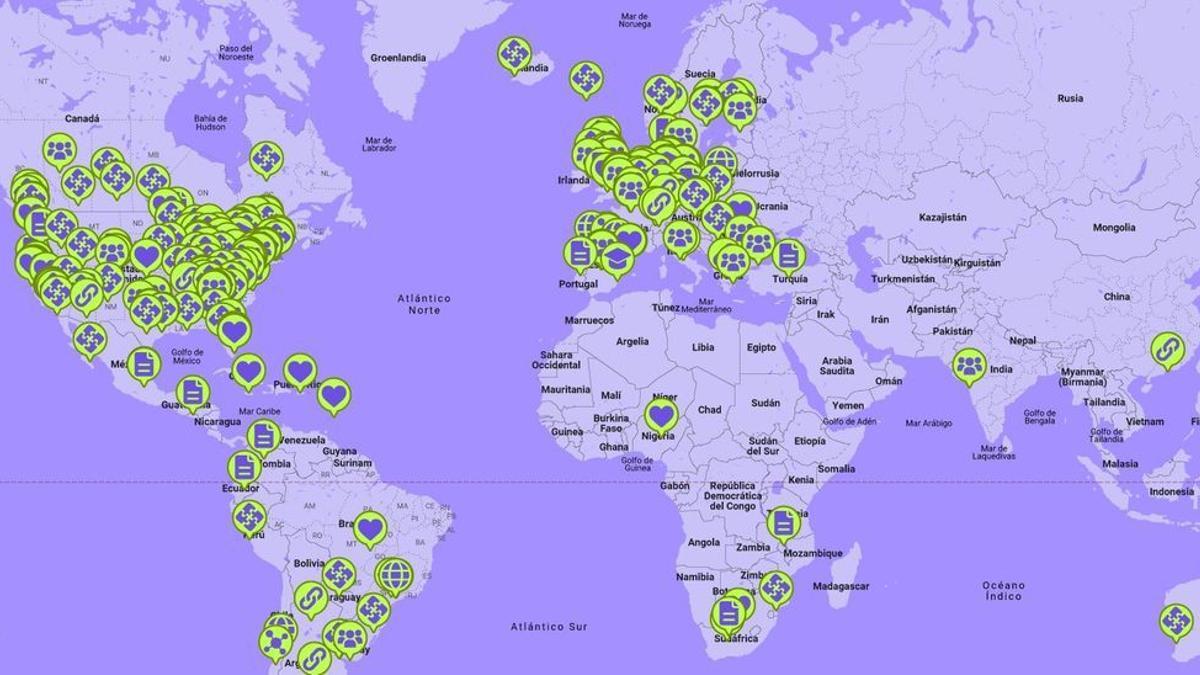 Mapa interactivo de Sorority Lab.