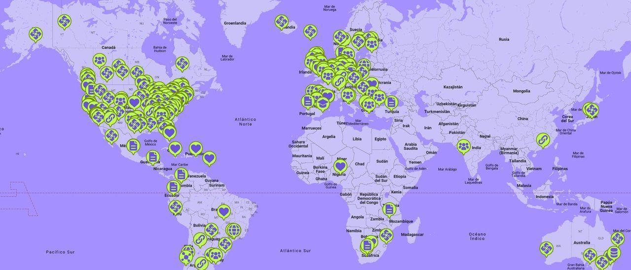 Mapa interactivo de Sorority Lab.