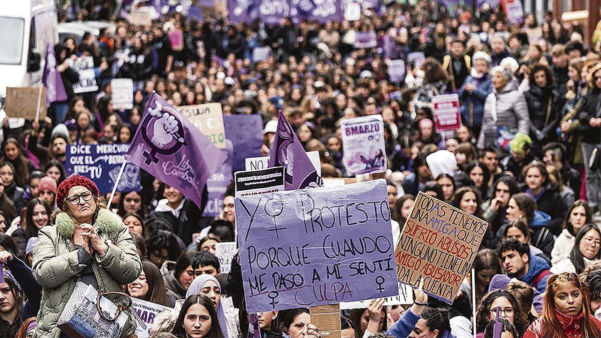 Imagen de archivo de una manifestación del 8M.