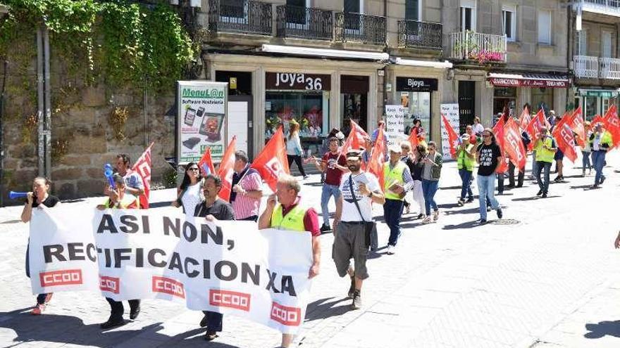 Manifestación del Parque de Maquinaria de hace un mes. // G. Santos