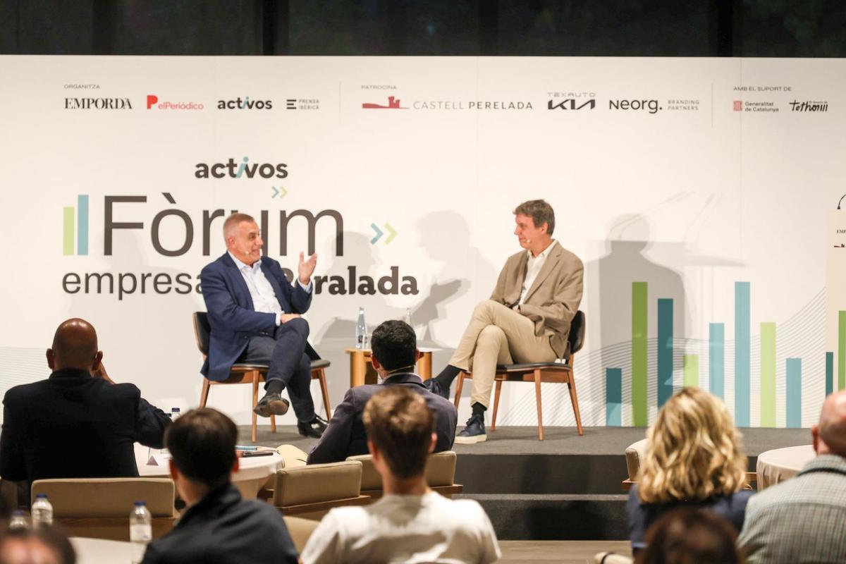 Pere Padrosa, president de Transports Padrosa, i Marc Verdaguer, director de lEmpordà