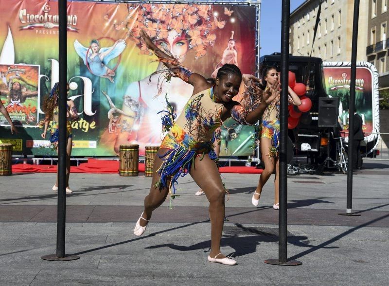 Circo italiano en la Plaza del Pilar