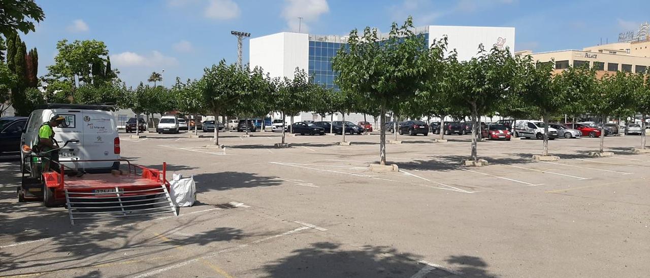 En esta parte del actual párking frente al Palau de Justícia se levantará la nueva infraestructura de la Policía Nacional en Vila-real.