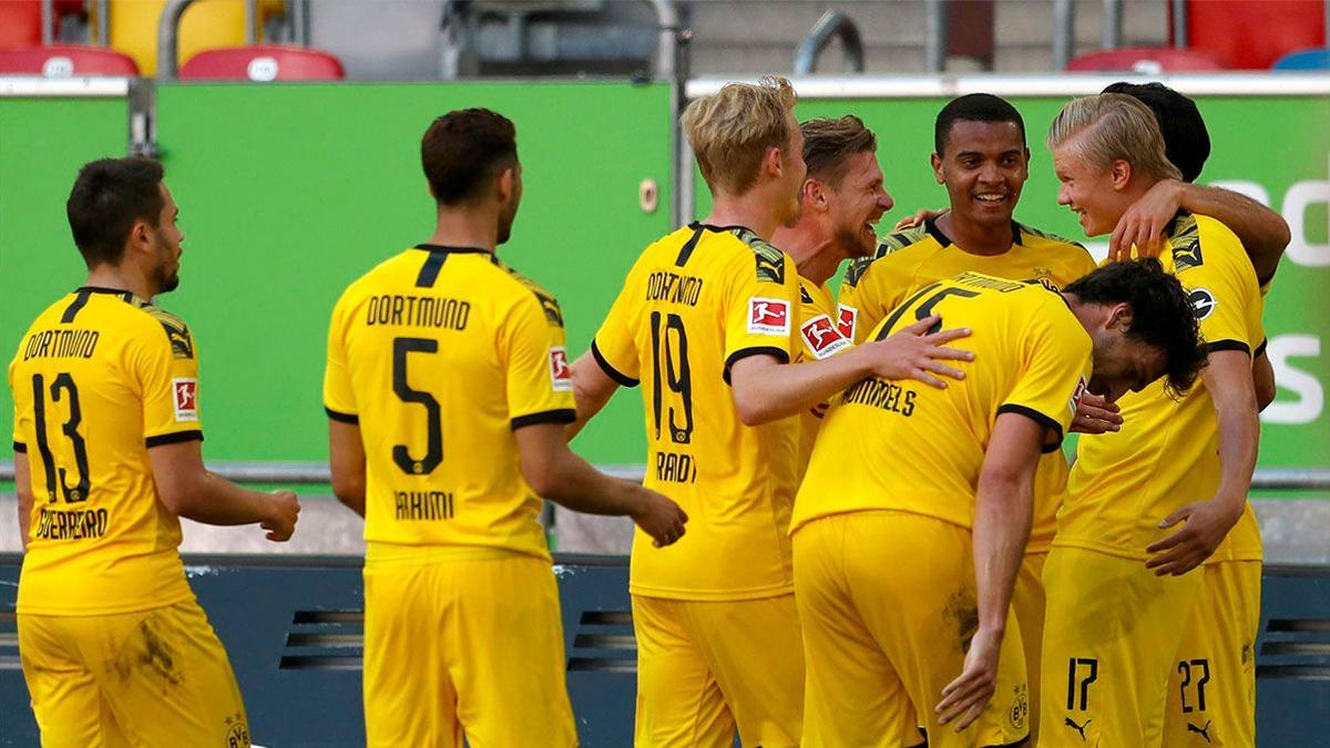 Haaland dio la victoria al Dortmund en descuento
