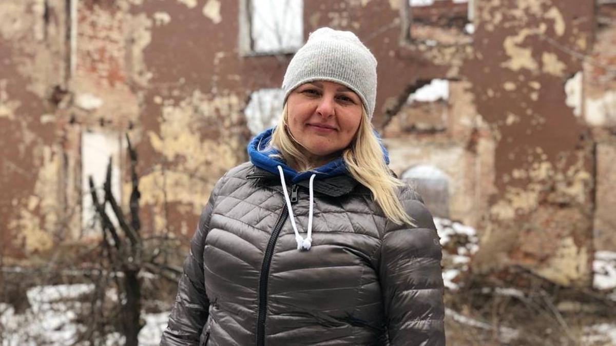 Liudmila Teikhert vive en un pequeño apartamento de la ciudad de Sloviansk.