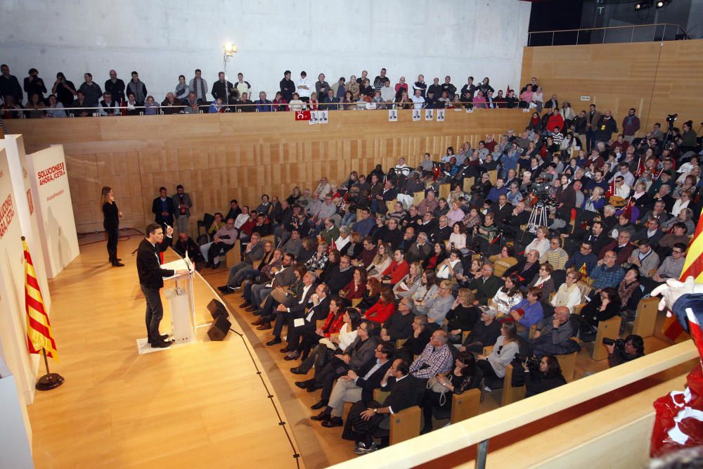 Acte de campanya del PSC a Girona amb Miquel Iceta i Pedro Sánchez