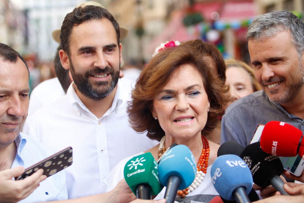 Visita de Carmen Calvo a la Feria del Centro