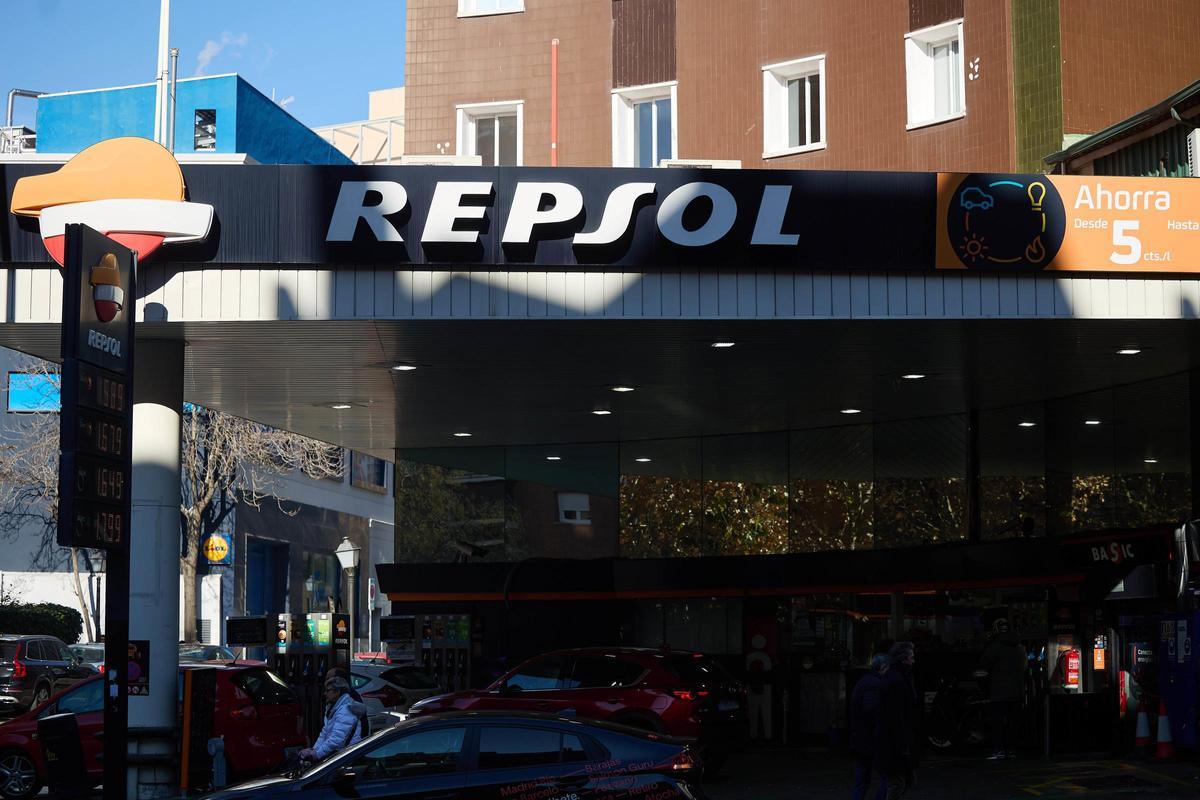 Una gasolinera de Repsol.