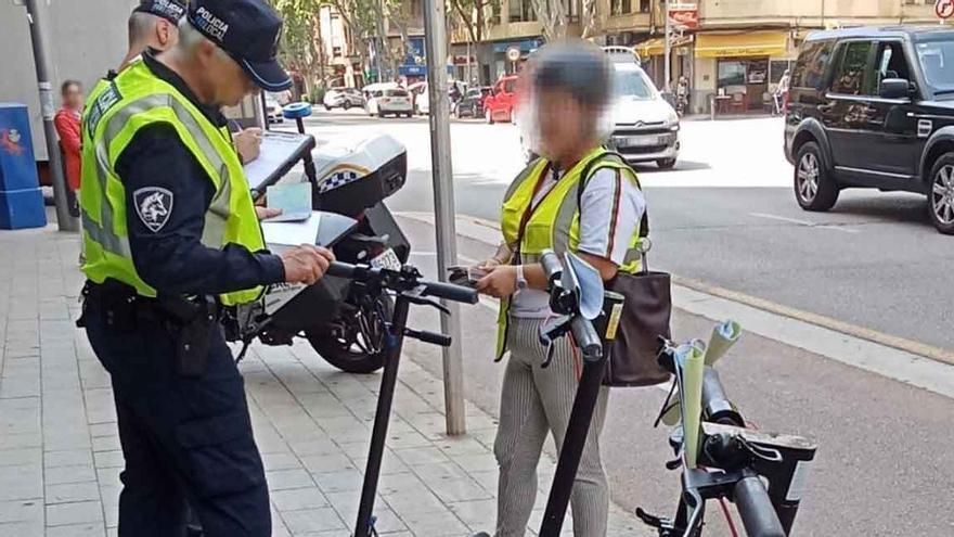 La Policía Local de Palma inmoviliza 36 patinetes por falta de registro y seguro