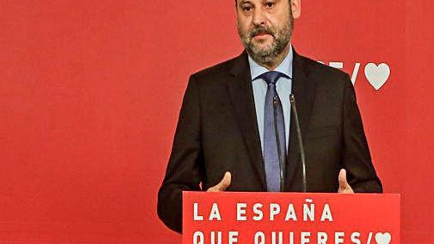 José Luis Ábalos, ahir, valorant els resultats.