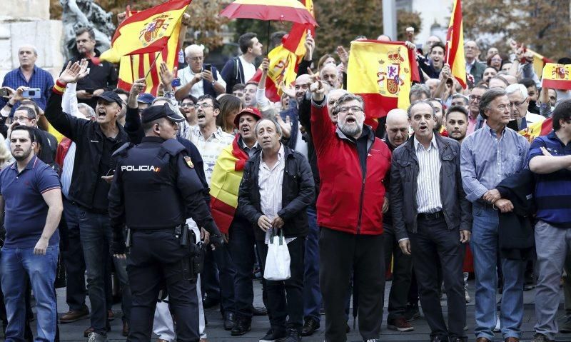 Manifestaciones en Plaza España por el 'procés'