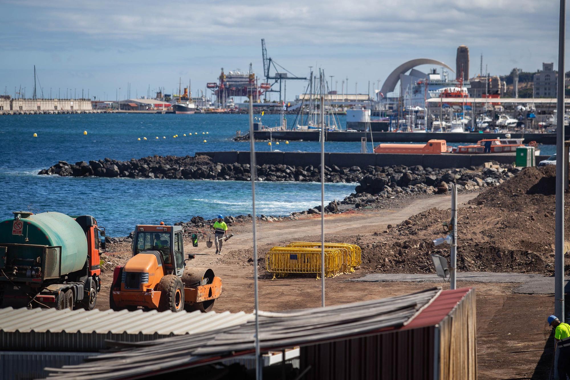 Obras en la playa de Valleseco