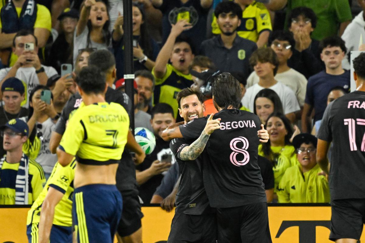 Leo Messi celebra un gol