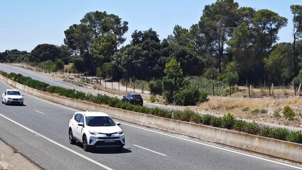 Vista de la carretera de Manacor a la altura de Algaida.