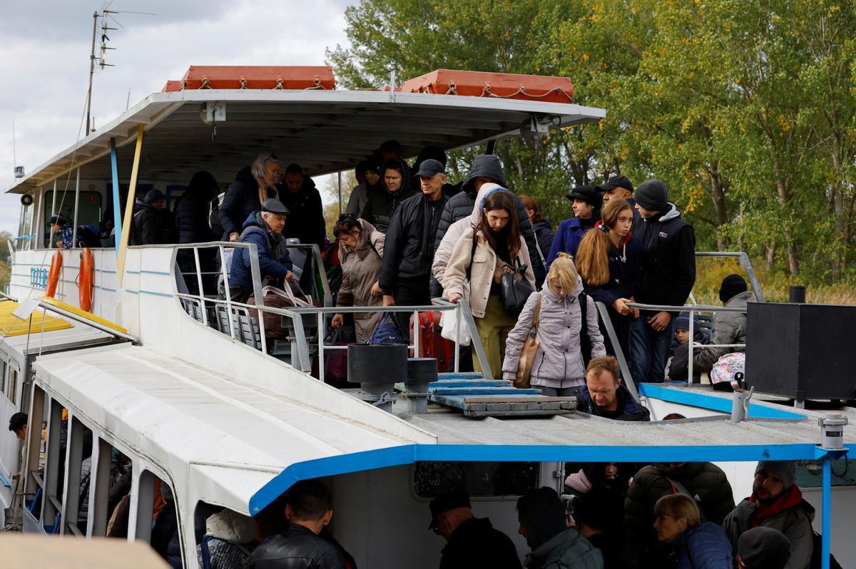 Evacuación de civiles de la ciudad ucraniana de Jersón